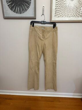 Cache Tan Suede Goat Leather Pants